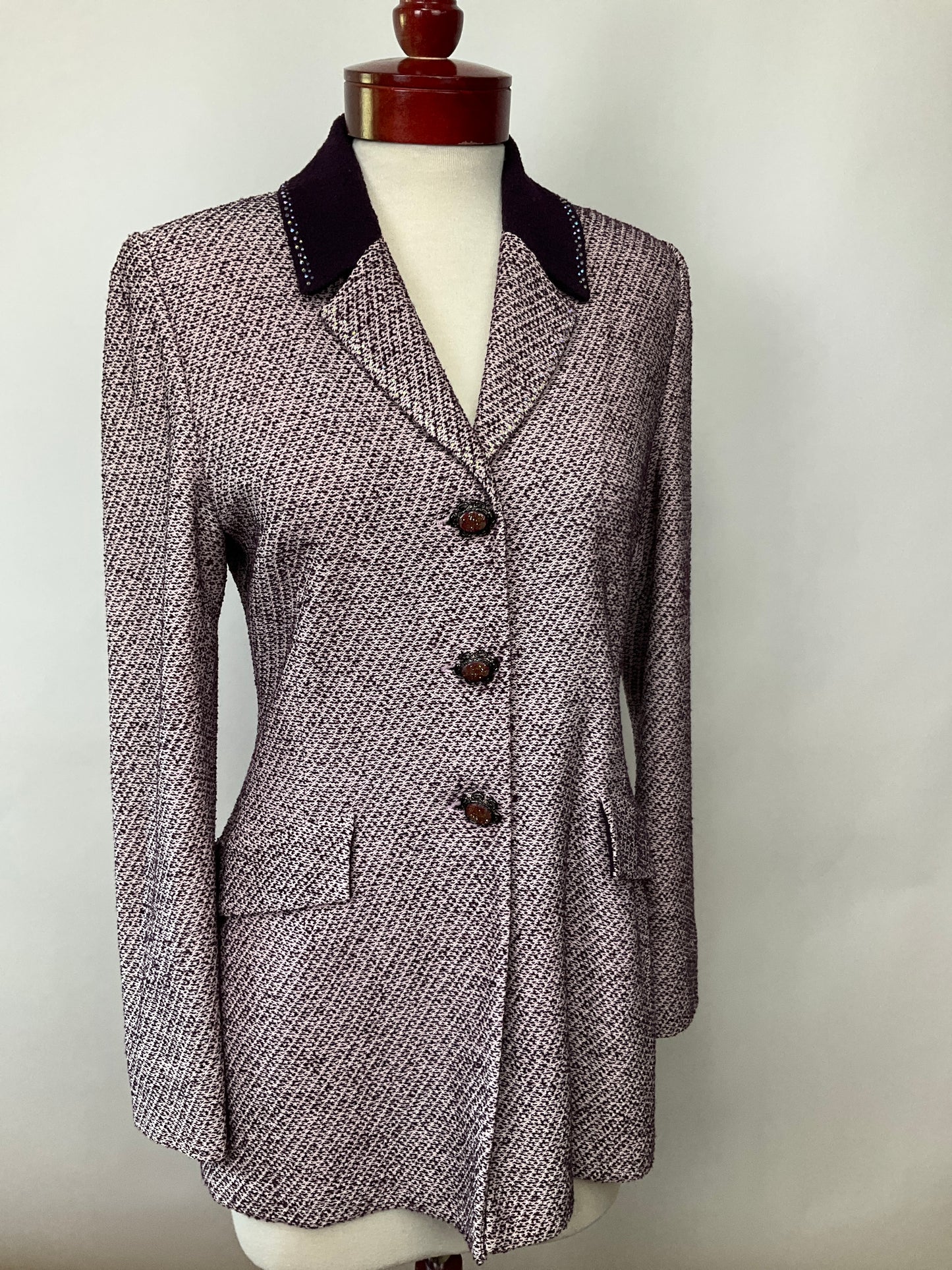 ST JOHN COLLECTION PLUM/ BLAZER SZ 10
