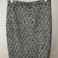 ST JOHN COURTURE WHITE/BLACK SKIRT SZ 12