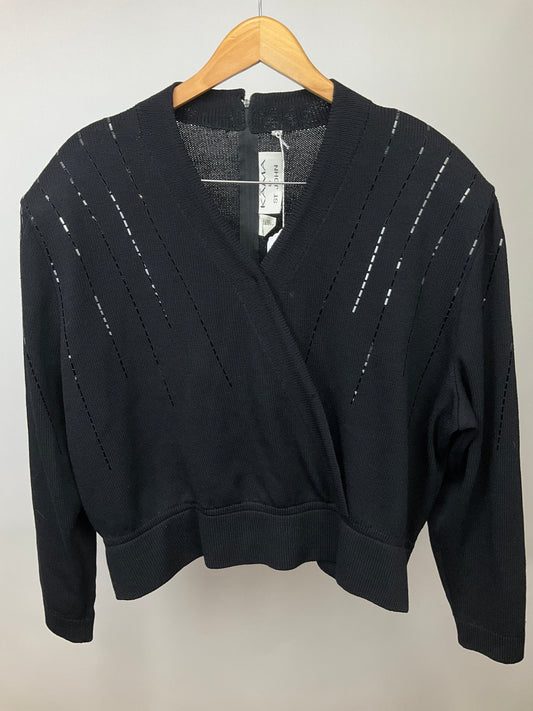 KAMA BY ST JOHN BLACK KNIT SWEATER SZ 20