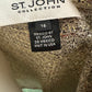ST JOHN COLLECTION TAN TWEED SKIRT SUIT SZ 14 & 16