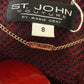 ST JOHN COUTURE RED PAILETTE BLAZER SIZE 8