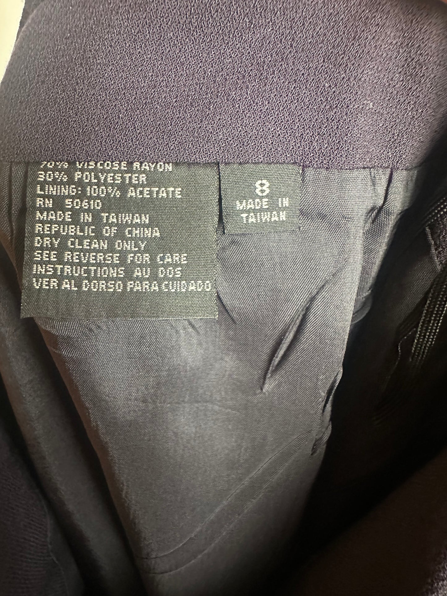 Kasper Plum suit with Rhinestones sz 6-8