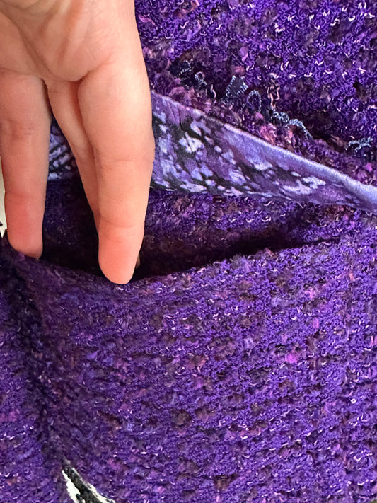 ST JOHN COUTURE PURPLE TWEED SZ 10