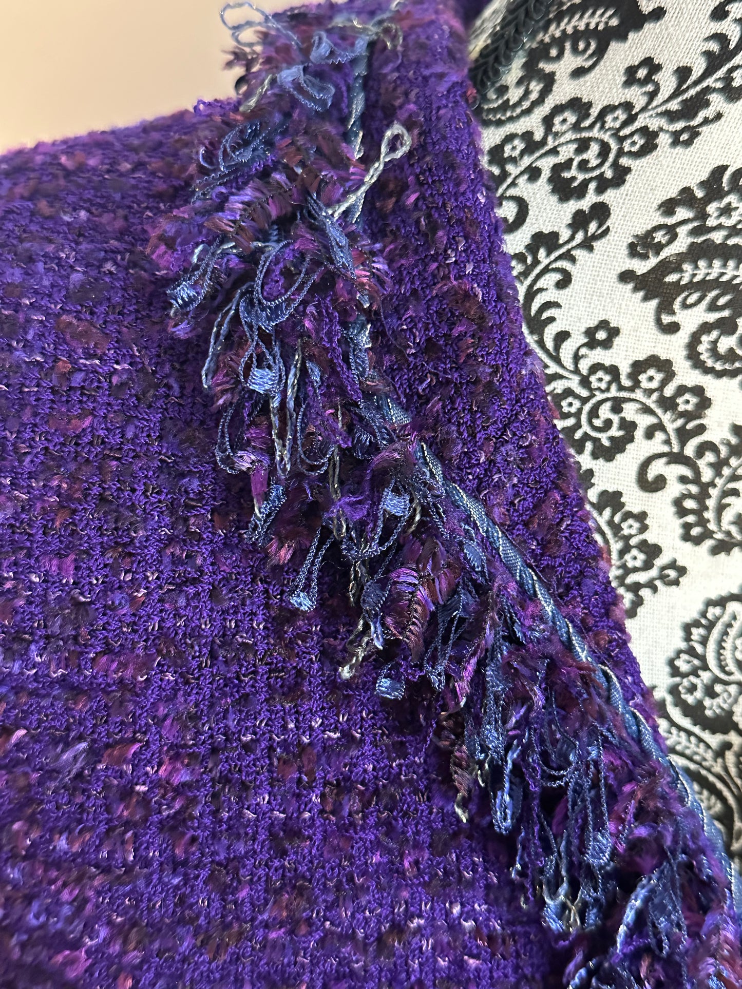 ST JOHN COUTURE PURPLE TWEED SZ 10
