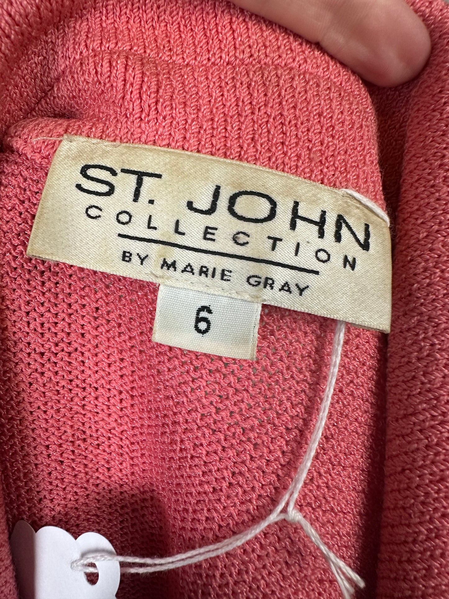ST JOHN COLLECTION PINK BLAZER SZ 6