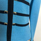 ST JOHN COLLECTION BLUE/BLACK BLAZER SZ 2