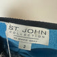 ST JOHN COLLECTION BLUE/BLACK BLAZER SZ 2