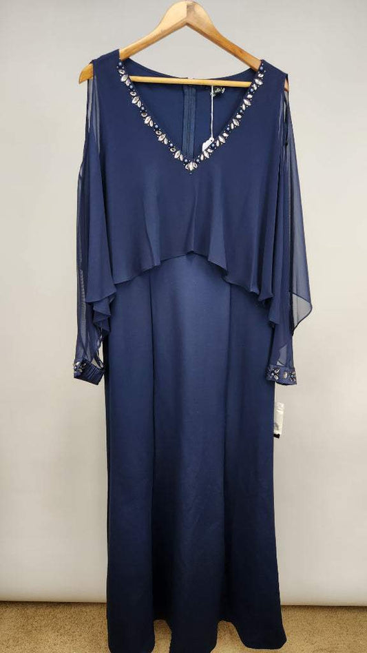SLNY NAVY GOWN SZ 18 NWT