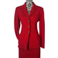 ST JOHN COLLECTION RED SKIRT SUIT SZ 8