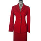 ST JOHN COLLECTION RED SKIRT SUIT SZ 8