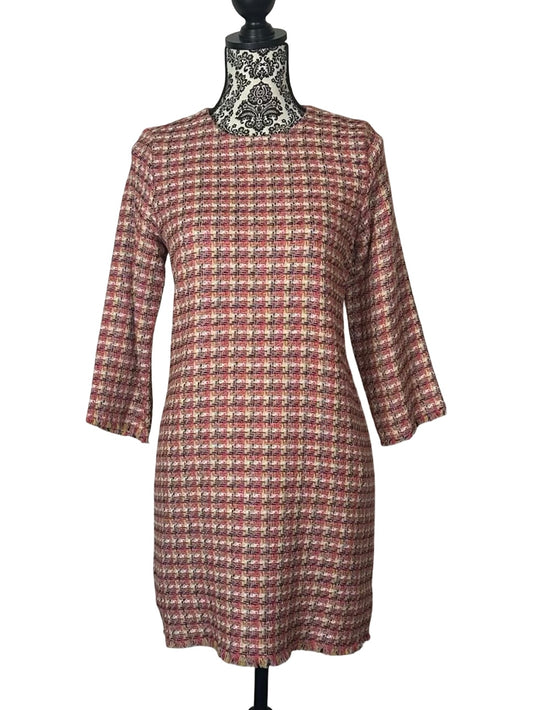 TRF PINK TWEED DRESS SZ M