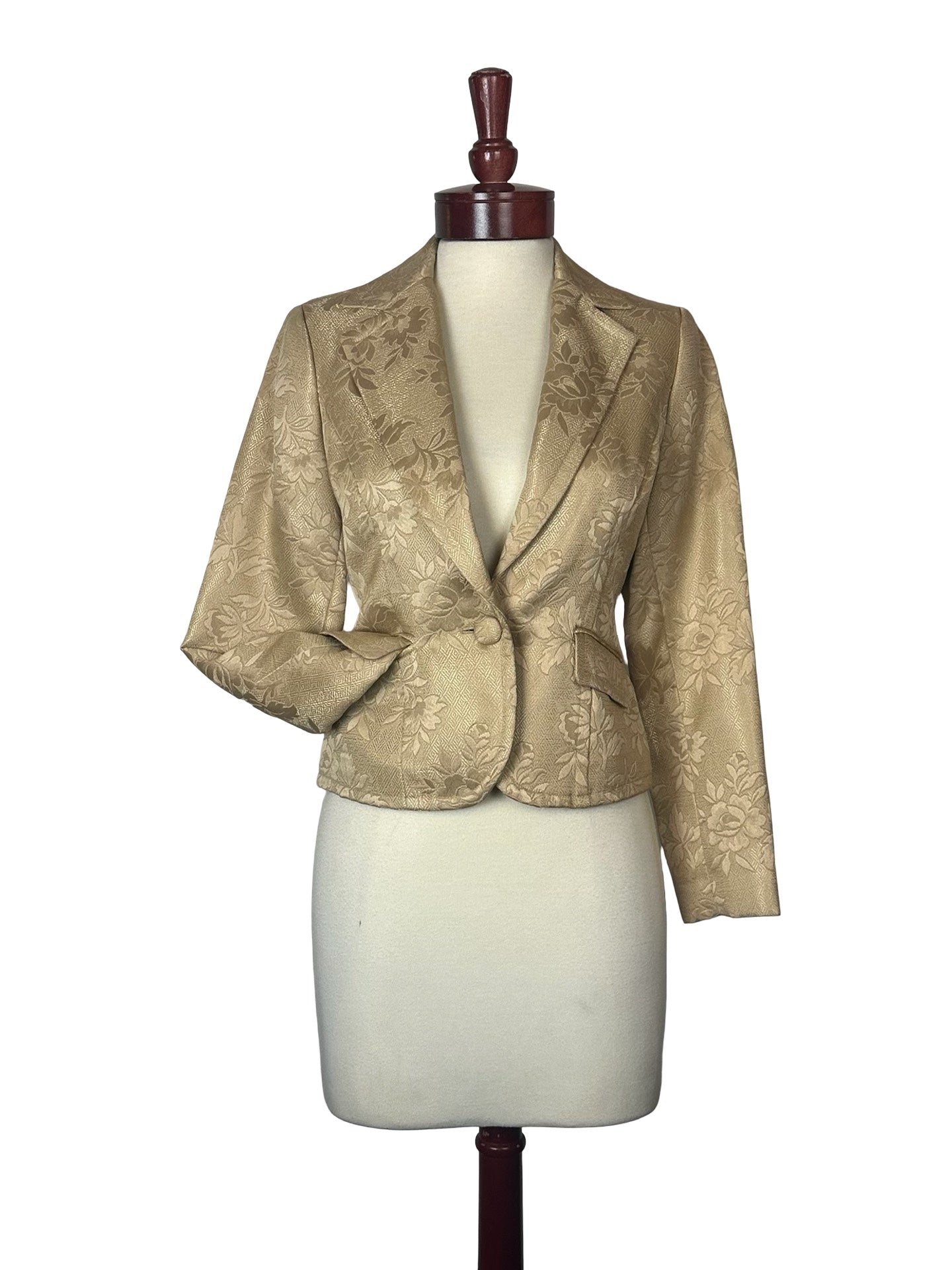STYLE & CO TAN BLAZER SZ 4