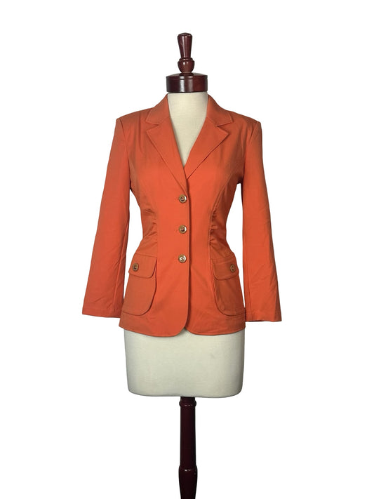 ST JOHN SPORT ORANGE BLAZER SZ S