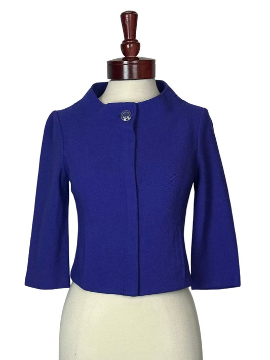 ST JOHN COLLECTION PURPLE KNIT JACKET SZ 4