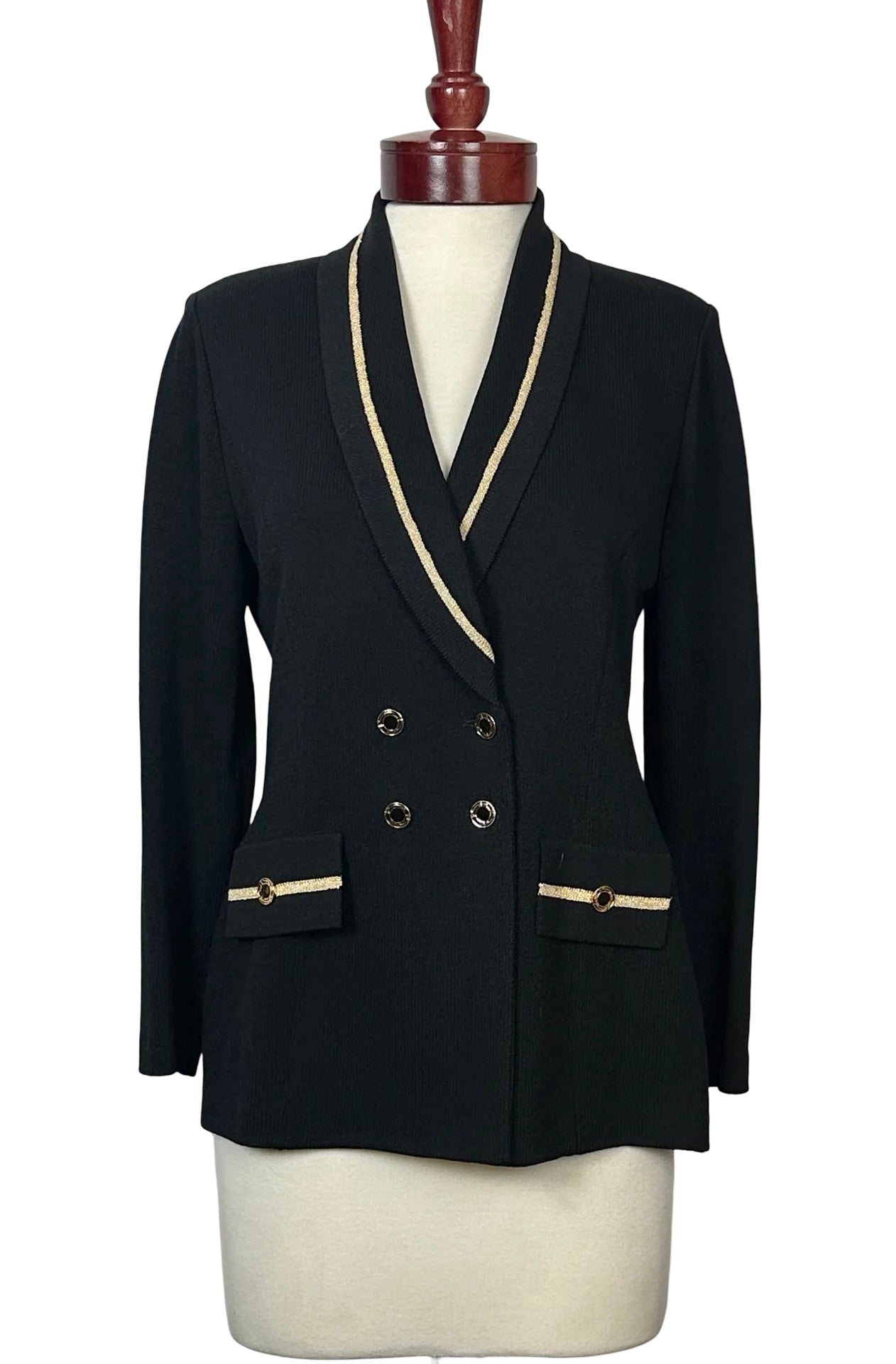 ST JOHN COLLECTION BLACK BLAZER SZ 4
