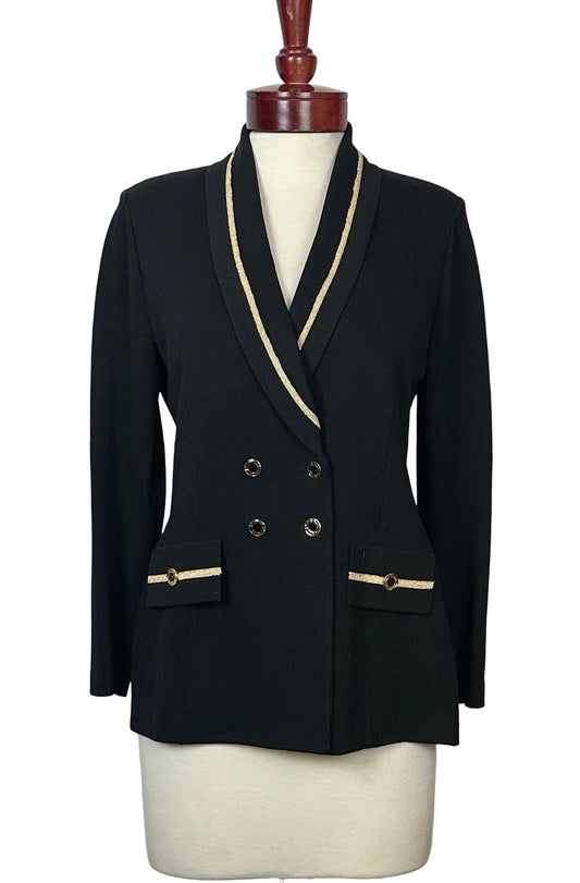 ST JOHN COLLECTION BLACK BLAZER SZ 4