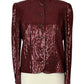 ST JOHN COUTURE RED PAILETTE BLAZER SIZE 8