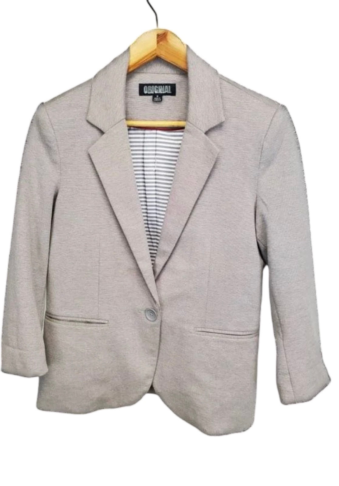 NICOLE MILLER GRAY BLAZER SZ S
