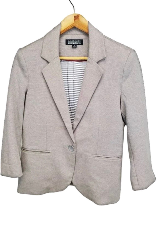 NICOLE MILLER GRAY BLAZER SZ S
