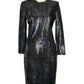 ST JOHN COUTURE BLACK RAINBOW PAILETTES SZ 4