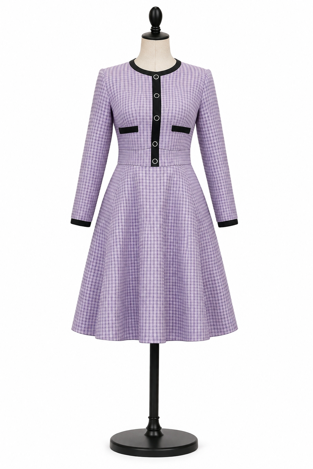 SHEIN PURPLE TWEED DRESS JUNIORS SZ 10Y