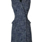 RALPH LAUREN BLUE TWEED DRESS SZ 4 NWT