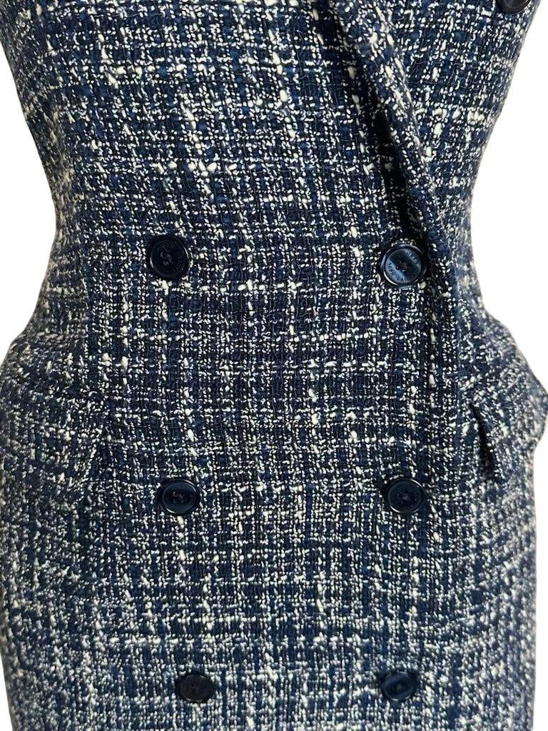 RALPH LAUREN BLUE TWEED DRESS SZ 4 NWT
