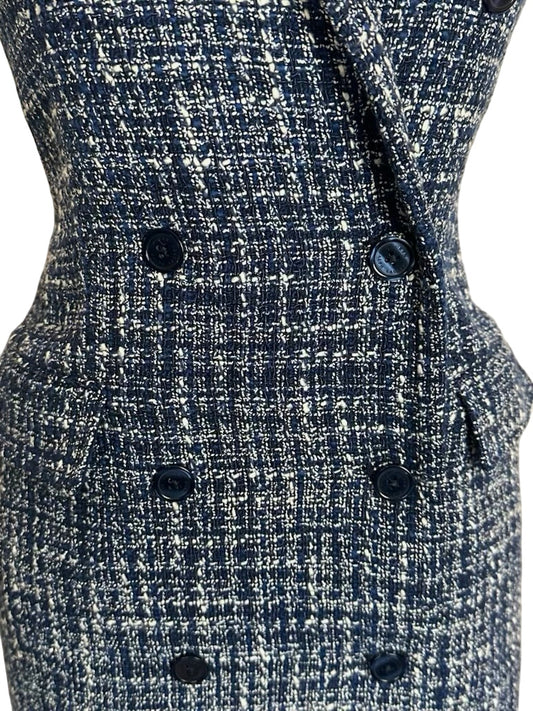 RALPH LAUREN BLUE TWEED DRESS SZ 4 NWT