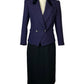 SASSON PURPLE/BLACK HOUNDSTOOTH SKIRT SUIT SZ 6/8