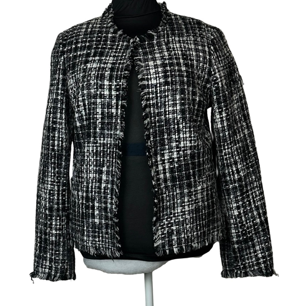 JM STUDIO BLACK/WHITE BLAZER SZ 14