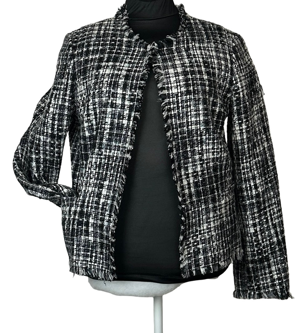 JM STUDIO BLACK/WHITE BLAZER SZ 14