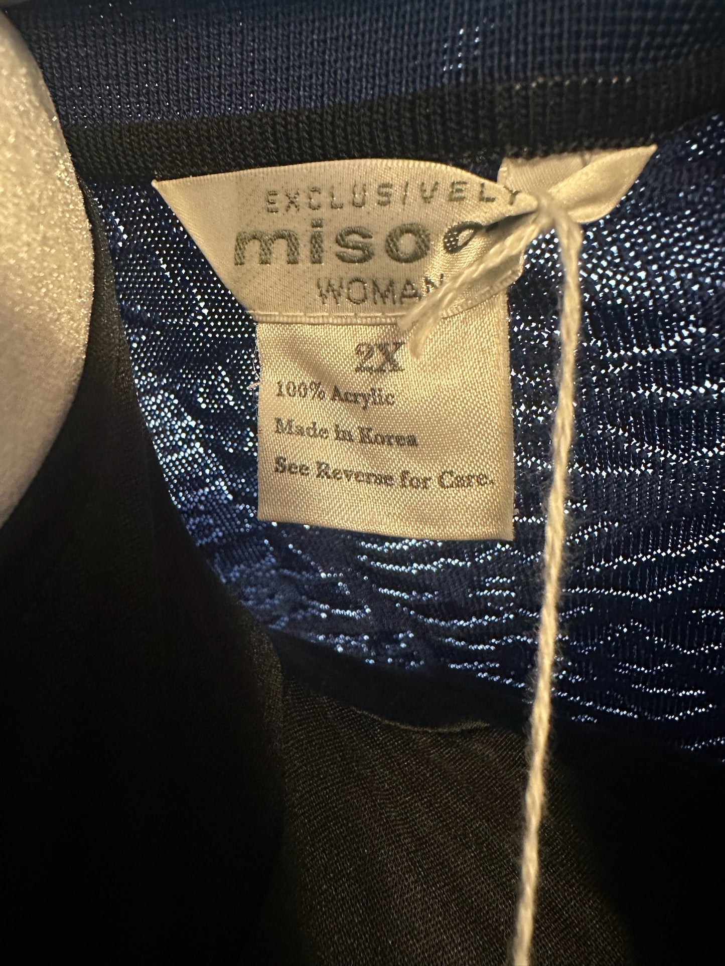 MISOOK BLUE CARDIGAN SZ 2X