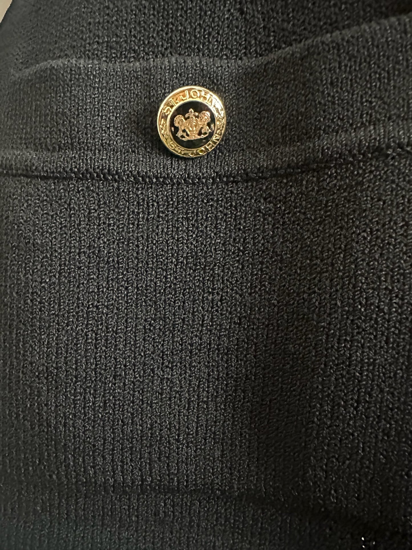ST JOHN BASICS BLACK BLAZER SZ 10