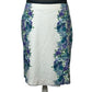 ROZ & ALI PURPLE FLORAL SKIRT SZ 22