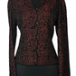 DANNY & NICOLE RED/BLACK SHIMMER JACKET SZ 14
