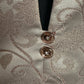 R&M RICHARDS CHAMPAGNE METALLIC SHIMMER FLORAL BLAZER SZ 8P