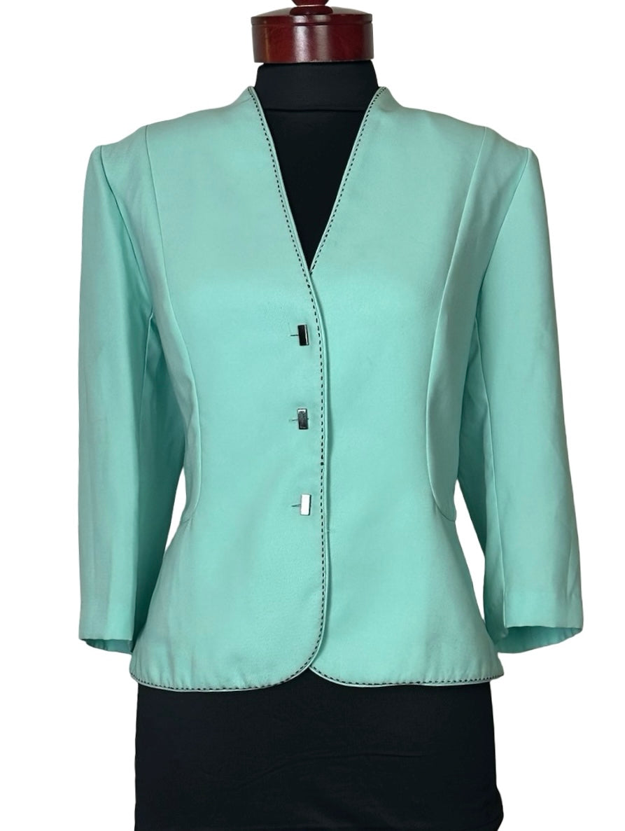 PLAZA SOUTH TURQUOISE BLAZER SZ 12