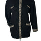 FABRICE KAREL BLACK/TAN CARDIGAN SZ XL