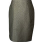 LE SUIT PETITE TAUPE/SILVER SKIRT SUIT SZ 14P