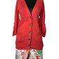 TAHARI CORAL PATTERN SKIRT & COVINGTON CARDIGAN SZ S/8
