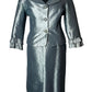 NICOLETTE LIGHT SILVERY BLUE SATIN SKIRT SUIT SZ 14