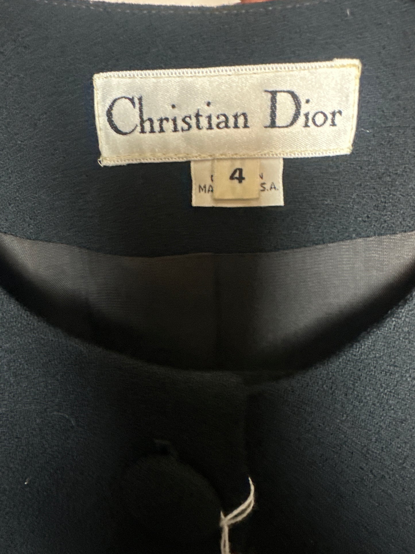BLACK CHRISTIAN DIOR BLAZER SZ 4