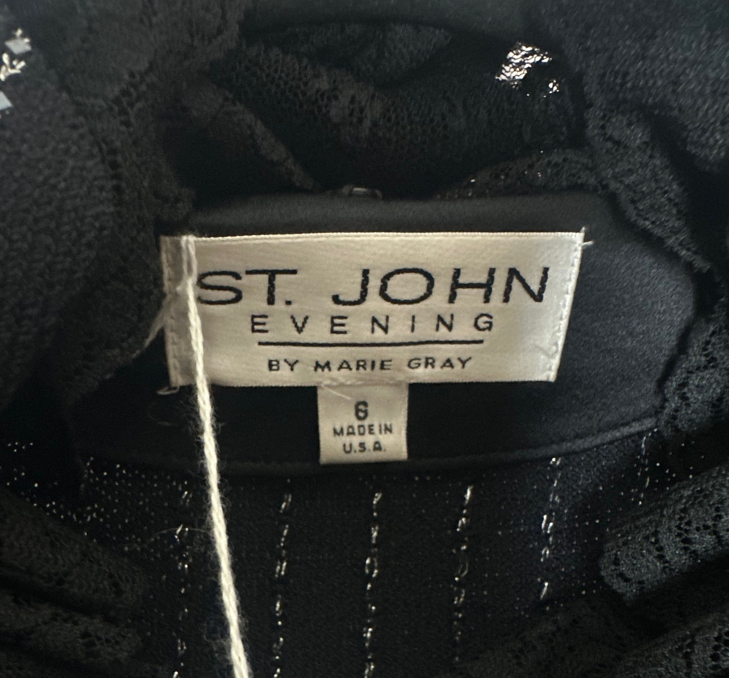 ST JOHN EVENING BLACK BLAZER SZ 6