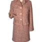 GAP PINK TWEED SKIRT SUIT SZ XS