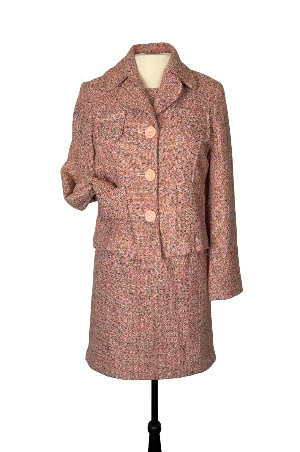 GAP PINK TWEED SKIRT SUIT SZ XS