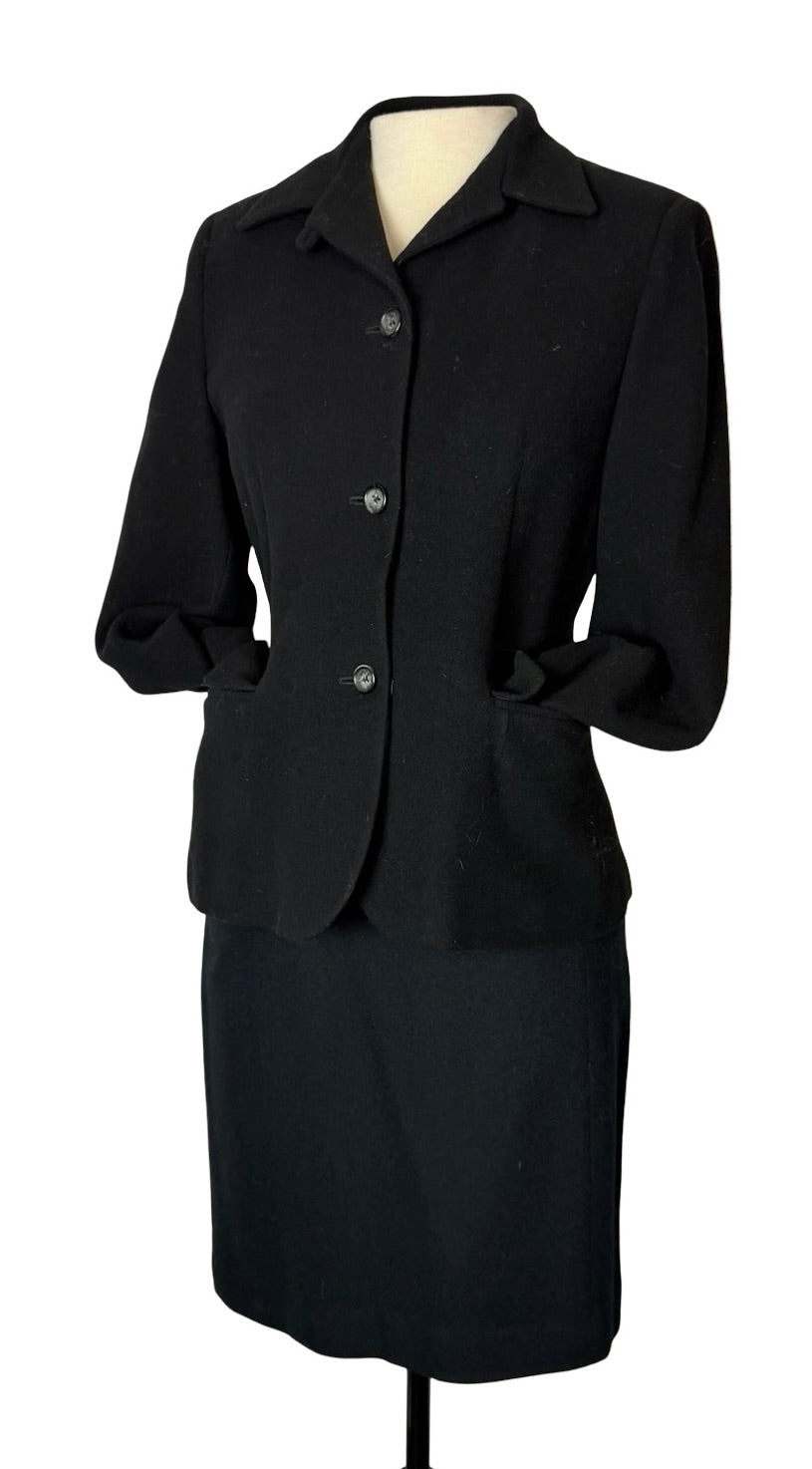 HARVE BENARD BLACK SKIRT SUIT SZ 8P