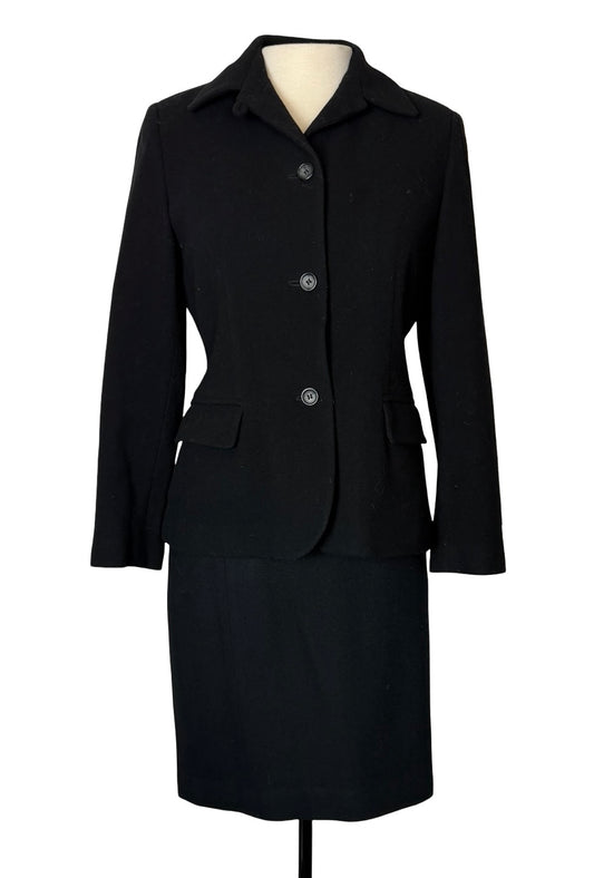 HARVE BENARD BLACK SKIRT SUIT SZ 8P