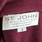 ST JOHN COLLECTION BORDEAUX WITH GOLD ACCENTS BLAZER