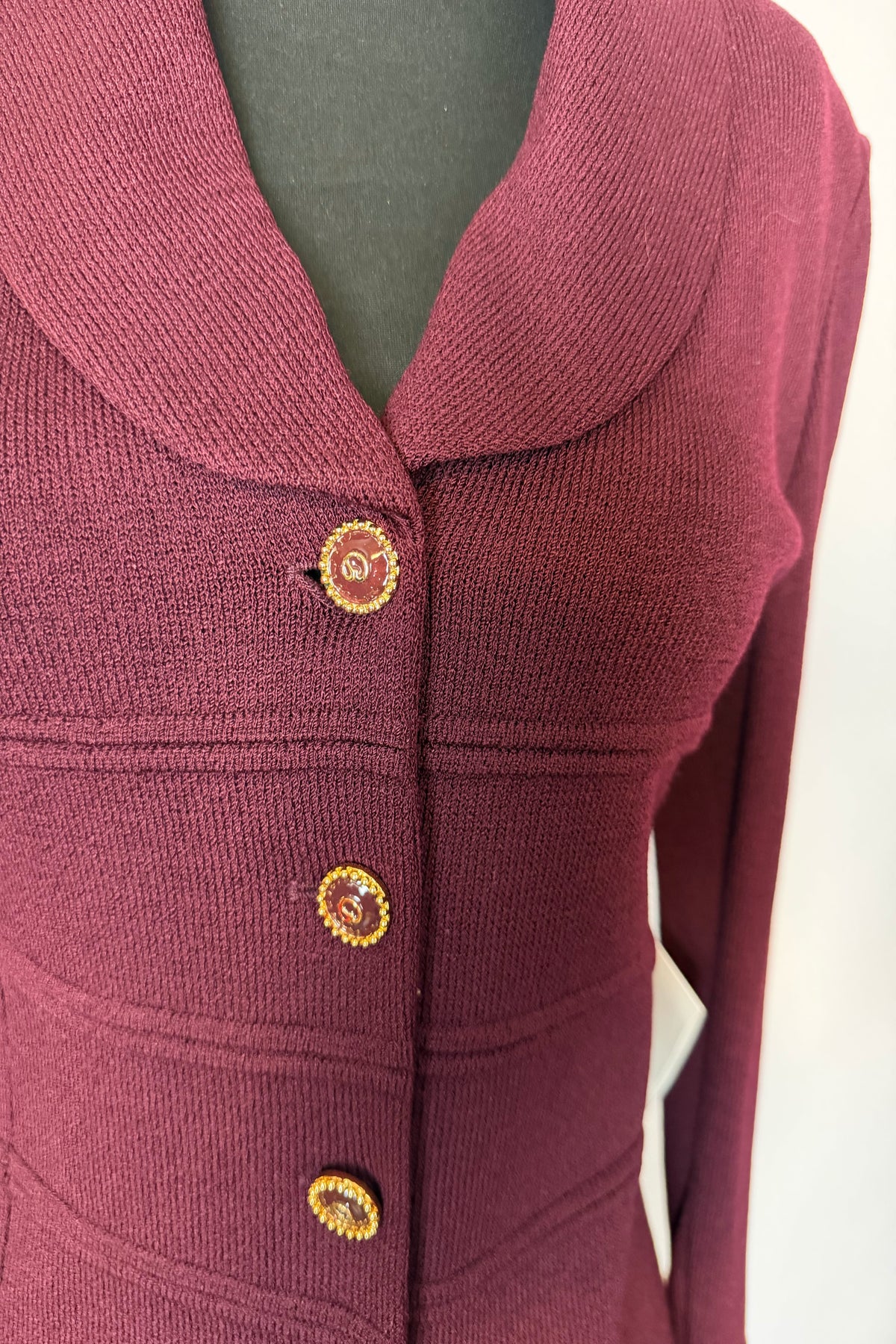 ST JOHN COLLECTION BURGUNDY BLAZER NWT