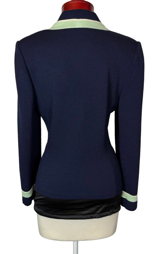 ST JOHN NAVY AND MINT BLAZER